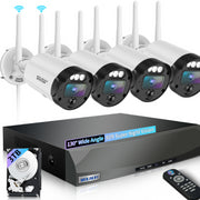 WEILAILIFE WE-3MP4L Wireless Outdoor Security Camera System, Wireless Home Security Cameras, WiFi Video Surveillance, Home Security Camera Systems