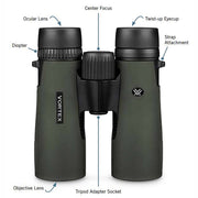 Vortex Optics Diamondback HD Binoculars, 10x42, Waterproof, Fogproof, Shockproof, Green, DB-215