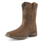ARIAT Anthem Patriot Western Boot for Kids, Distressed Brown Leather, Square Toe, Water Resistant, 8-Inch Shaft, Size 6, 10040366-200
