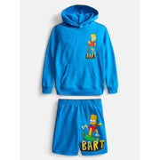 20th Century Fox Home Entertainment Bart Simpson Boys Graphic Hoodie & Joggers Set, 2-Piece, Size: XXL 18, Neon Blue