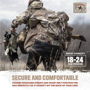 Rig Em Right Refuge Runner Hunting Backpack with Deluxe Padded Backrest, Multiple Compartments, Adjustable Cinch Straps, Optifade Timber Camo, 027-T