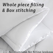 JUSTLET Serwall-FGHXB-WHQ Luxury Solid Down Alternative Machine Washable White Comforters  Queen