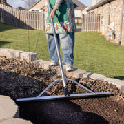 Expert Gardener Landscaping Rake, 36.22-Inch Wide Head, Adjustable Steel Handle, Green, EG5607031616018