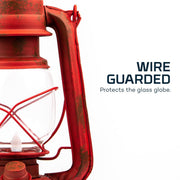 NEBO NEB-LTN-1012 Retro 100 Lumen LED Red Metal Lantern, Battery Operated