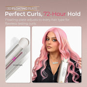 TYMO CurlPro Plus Automatic Rotating Curling Iron, 1.25-Inch Ceramic Barrel, 600M Negative Ions, Three Temperature Settings, Gold