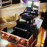 SHANY Premier Fantasy Professional Makeup Train Case, Rose Gold, Lockable Cosmetic Organizer with 3 Expandable Trays, Brush Holder, Mirror, Shoulder Strap, SH-C20-RGD