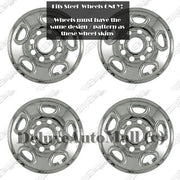 CCI Chrome 16 Inch 5 Flat Spoke Snap-On Wheel Skins Set of 4 for Chevrolet Silverado GMC Sierra IWCIMP/50X