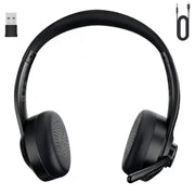 AOC Office Phone Headset with Microphone for Talking, with Noise Cancellation