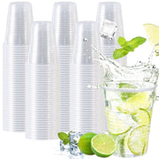 Lamosi 12 oz Clear Plastic Disposable Cups, Food-Grade PP, Impact Resistant, Leak-Resistant, 300-Pack