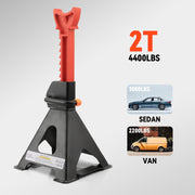 Lafati Jack Stands, 2 Ton Capacity, Adjustable 11-15 in Height, Steel Construction, Self-Locking, Powder-Coated, 2 Pack