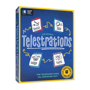 USAopoly Telestrations 6 Player 2nd Edition Party Board Game, Creative Drawing and Guessing, Multi-Colored Components
