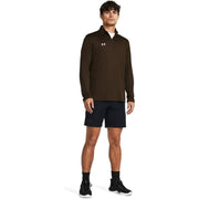 Under Armour 1376844-001 Mens UA Tech Team Quarter Zip, Quick-Drying, S, Cleveland Brown-white