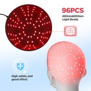 Democe Red Light Cap Hair Regrowth Device w/96 LED Beads Adjustable Fit for Men/Women