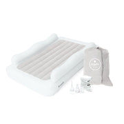 Regalo Inflatable Toddler Travel Bed, Twin XL, Two-Sided Safety Rail Bumpers, Gray PVC Mattress with Air Pump and Carry Bag, Ages 2-5, 5100 DS