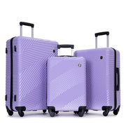 Tripcomp 3 Piece Suitcase Set with Spinner Wheels Hardside Lightweight Luggage Set (Light Purple)