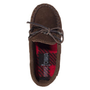 Minnetonka Moccasin Classic Moc for Boys - Chocolate - 4 Kids