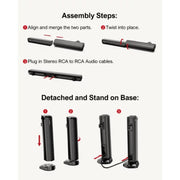 Ultimea Apollo S40 Sound Bar 2.2ch for TV Built-in Dual Subwoofer Wall Mount