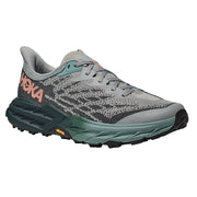 HOKA 1123158-HMSP Speedgoat 5 Trail Running Shoes for Ladies - Harbor Mist/Spruce - 6M