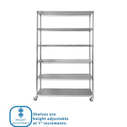 6-Tier NSF Heavy Duty Wire Shelving, 47.75