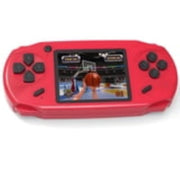 Beijue Rechargeable 16 Bit Handheld Game Console with 3.0 Inch Color LCD, 100 Built-In Games, Red - Material: Plastic