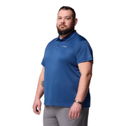 Columbia Men's PFG Solar Stream Polo Shirt, Omni-Wick Moisture Management, UPF 50 Sun Protection, Carbon, X-Large Tall, 211374