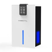 Cobectal Home Dehumidifier White 900 Sq.ft Dehumidifier Auto Shut off, 95oz Water Tank, 7Colors LED Light, White