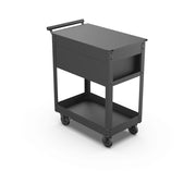 Hyper Tough 28-Inch Steel Mechanics Tool Cart with Drawer, 500 lb Load Capacity, Blue Powder-Coated