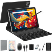 ZONKO Tablet Android 13 Tablet 10 Inch Android Tablet with Keyboard,5G WiFi Tablet,128GB ROM+16GB RAM (8+8Virtual) +1TB TF Expand,Octa-Core Processor,13MP+8MP Camera,Bluetooth,GPS,FHD Display,2 In 1 Tablet