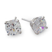 Brilliance Fine Jewelry H67876WT.WM Round CZ 10kt White Gold Stud Earrings, 8mm