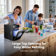 Patbrela Nugget Ice Maker, Portable Countertop Chewable Pebble Ice Machine, 40lbs/24H, Self-Cleaning Touch Screen, Black