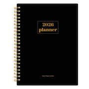 SUNEE 2026 Planner, Weekly and Monthly Calendar, Spiral Binding, Tabs, Note Pages, 6.4