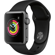 Apple Watch Gen 3 Series 3 38mm Space Gray Aluminum - Black Sport Band MQKV2LL/A
