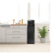 Primo Water 601391 Bottom Load Classic Hot and Cold Water Dispenser, Black Stainless Steel, High Dispensing Area