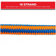 Airhead Bungee Tube Rope, 50 Ft UV Resistant Nylon, 4,100 lb Break Strength, Blue and Orange, for 1-4 Rider Towables