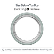 Oura Ring 4 Ceramic Tide Smart Health Tracker Ring, Water Resistant, Long Battery Life, Size 12, JZ90-57461-12