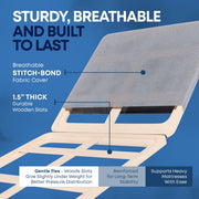 Continental Sleep BSva-33 Premium 38mm Split Wood Bunkie Board Twin Size Bed Support 2-Piece Under Mattress
