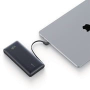 Anker Power Bank, 20,000mAh, 30W PD Fast Charging, Built-In USB-C Cable, Ultra-Compact, Black, A1387H11
