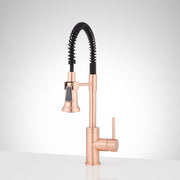 Signature Hardware 481194 Presido 1.8 GPM Single Hole Pre-Rinse Pull Out Kitchen Faucet Antique Copper
