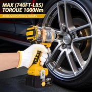 Verstarlin Cordless Impact Wrench, 1300N.m High Torque Brushless Motor, 1/2 Inch, 21V with 2 x 4.0Ah Batteries, Fast Charger