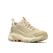 Merrell Women's Moab Speed 2 Hiking Shoes, Khaki, Breathable Nylon Ripstop Upper, FloatPro EVA Midsole, Vibram TC5+ Outsole, J037854