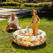 Float Life by Funboy Inflatable Round 2-Ring Pool, Tropical Paradise
