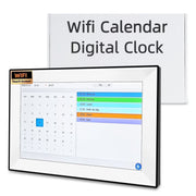 Jazeyeah C003-WC 15.6-Inch Wi-Fi Touch Screen Digital Calendar, Auto-Sync Time Date Temperature, 64 Memos, White