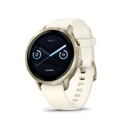 Garmin Venu 4 GPS Smartwatch, 41mm Stainless Steel Case, Bone Silicone Band, 1.2in AMOLED Display, Built-in Flashlight, Up to 10 Days Battery Life, Multi-Sport Tracker