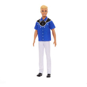 Barbie HRH25 Fashionistas Ken Doll #226, Blonde Fashion Doll with Western Look, 65th Anniversary