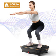 MERACH CV30 Pro Vibration Plate Exercise Machine with 150W Motor, 11mm Amplitude, Bluetooth Speakers, Silicone Pedal, 400 lbs Capacity, Gold