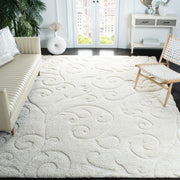 Safavieh Florida Shag Collection Accent Rug, Scroll Pattern, Grey & Light Blue, 2'3
