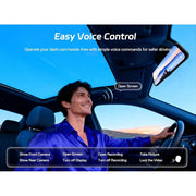 Pelsee 12 in 4K Mirror Dash Cam with Dual Channel 4K Front and 1080P Rear Cameras, ADAS and Blind Spot Detection, 5.8GHz WiFi, Voice Control, GPS Tracking, Color Night Vision, Includes 32GB Memory Card WM12Pro