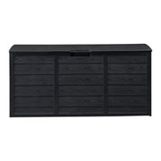 Ktaxon 75gal Outdoor Garden Plastic Storage Deck Box Black