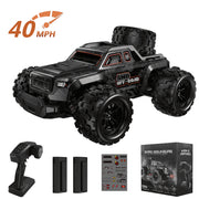 AUOSHI 1613 1:16 Brushless Remote Control Car, 40+ MPH Off-Road RC Truck, 4WD All-Terrain, Dual Batteries, LED Lights, Waterproof, Full Metal Drive Shaft, Black