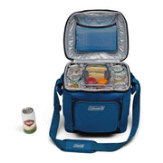 Coleman Chiller 9-Can Soft Cooler Bag, Leakproof, Eco-Friendly Recycled Polyester, Adjustable Padded Sling Strap, Deep Ocean, 2158134